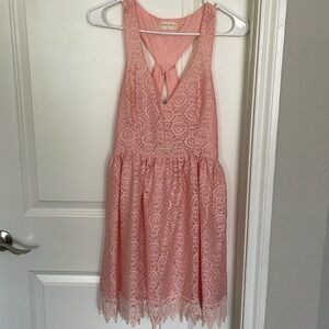 Alter’d State Pink lace mini dress